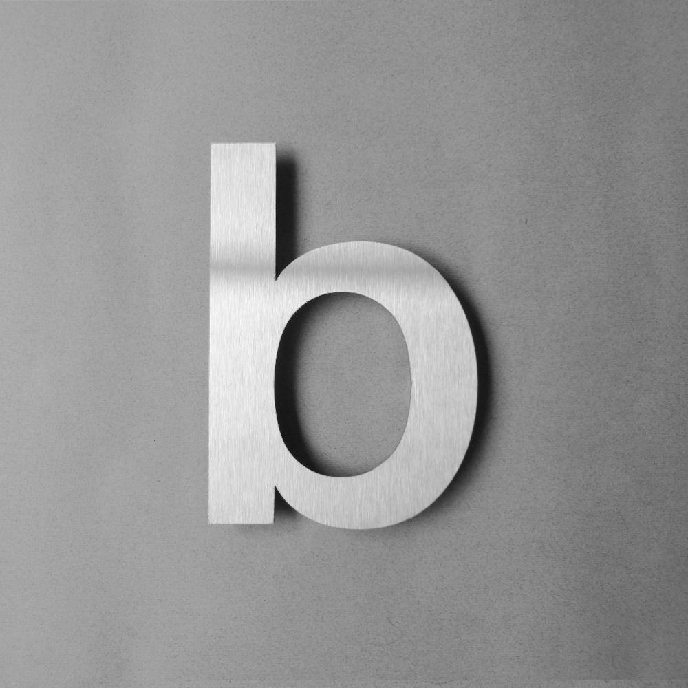 Letter b (klein) XXL RVS 600 mm