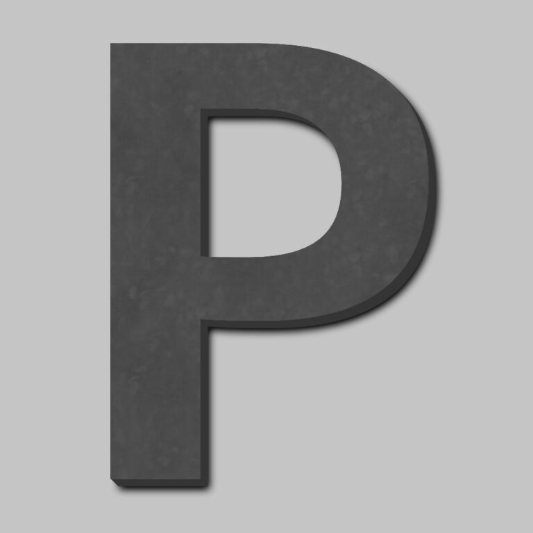 Letter P 3D - We Do Create