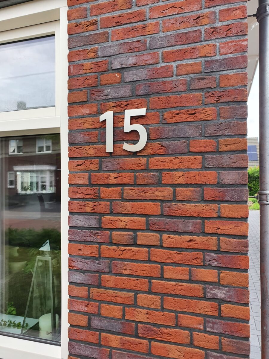 Cijfer 5 (vijf) huisnummer RVS 170 mm