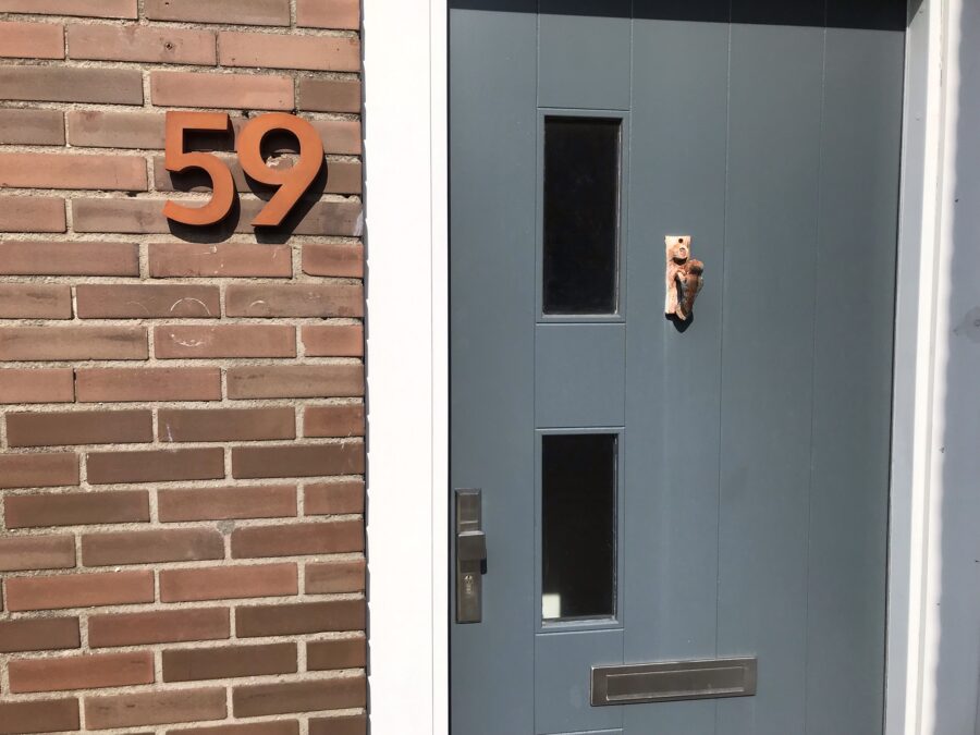 Cijfer 5 (vijf) huisnummer cortenstaal